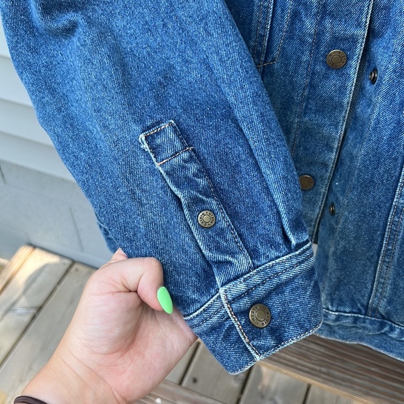 •vintage• Calvin Klein Jeans Co. faded twilled cotton denim 5 pocket jacket - Picture 5 of 6